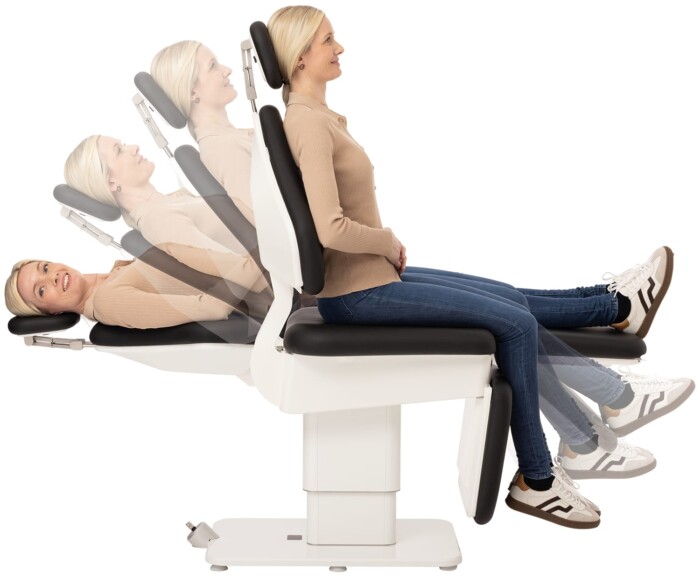 Heka+ patient chair in motion